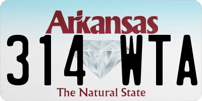 AR license plate 314WTA