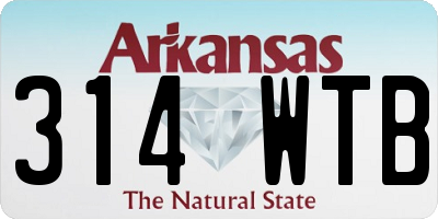 AR license plate 314WTB