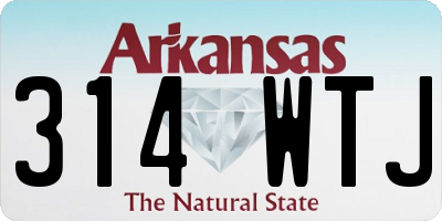 AR license plate 314WTJ