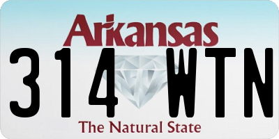 AR license plate 314WTN