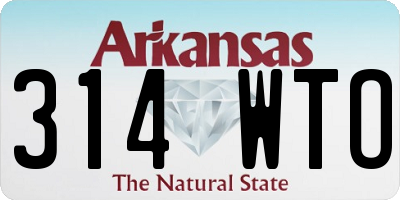 AR license plate 314WTO