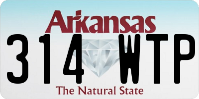 AR license plate 314WTP