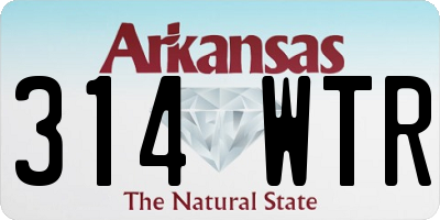 AR license plate 314WTR