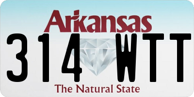 AR license plate 314WTT
