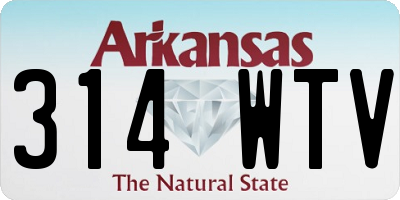 AR license plate 314WTV