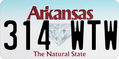 AR license plate 314WTW