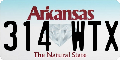 AR license plate 314WTX