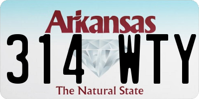 AR license plate 314WTY
