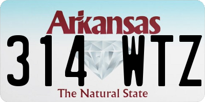 AR license plate 314WTZ