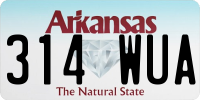 AR license plate 314WUA