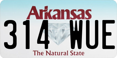 AR license plate 314WUE