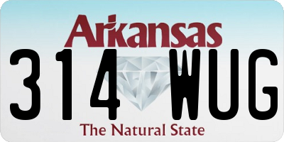 AR license plate 314WUG
