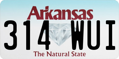 AR license plate 314WUI