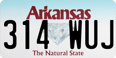 AR license plate 314WUJ