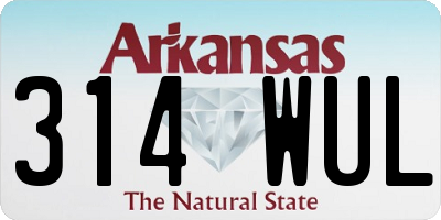 AR license plate 314WUL