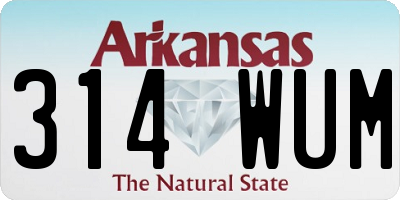 AR license plate 314WUM