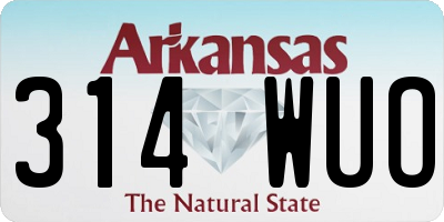 AR license plate 314WUO