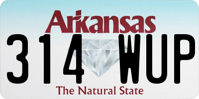 AR license plate 314WUP