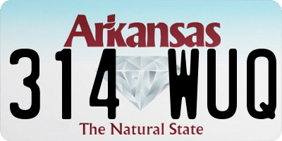 AR license plate 314WUQ