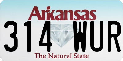AR license plate 314WUR