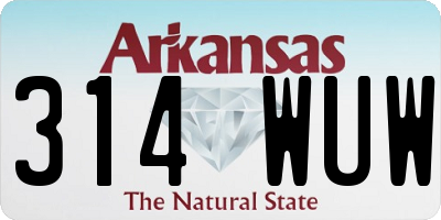 AR license plate 314WUW