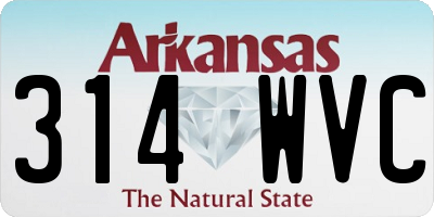 AR license plate 314WVC