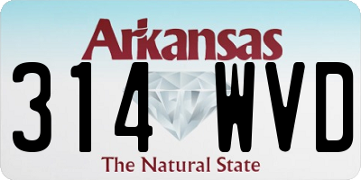 AR license plate 314WVD