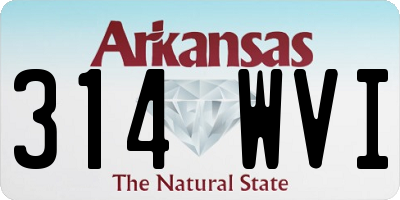 AR license plate 314WVI