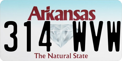 AR license plate 314WVW