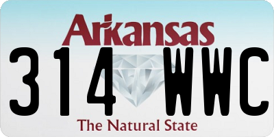 AR license plate 314WWC