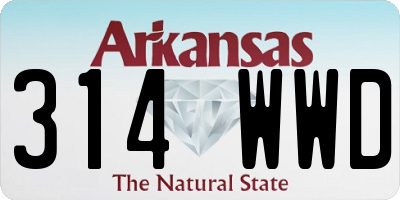 AR license plate 314WWD