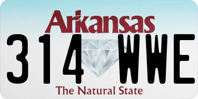 AR license plate 314WWE