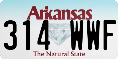 AR license plate 314WWF