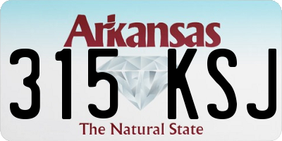 AR license plate 315KSJ