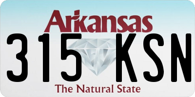 AR license plate 315KSN