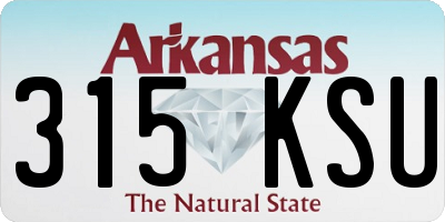 AR license plate 315KSU
