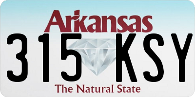 AR license plate 315KSY