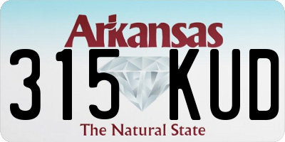 AR license plate 315KUD