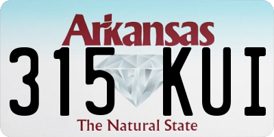 AR license plate 315KUI