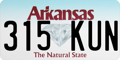 AR license plate 315KUN