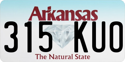 AR license plate 315KUO