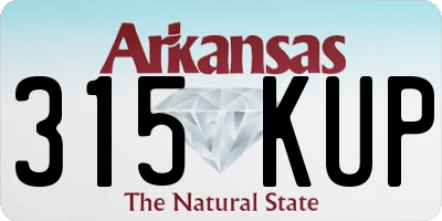 AR license plate 315KUP