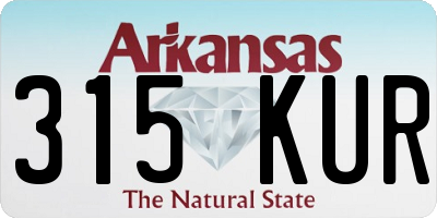 AR license plate 315KUR