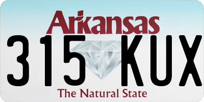 AR license plate 315KUX
