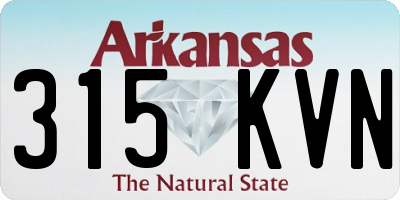 AR license plate 315KVN
