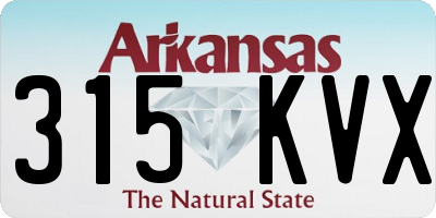 AR license plate 315KVX