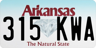 AR license plate 315KWA