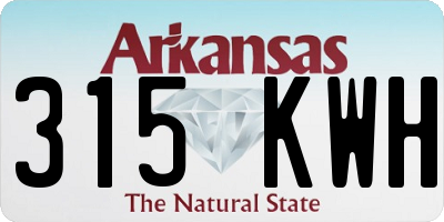 AR license plate 315KWH