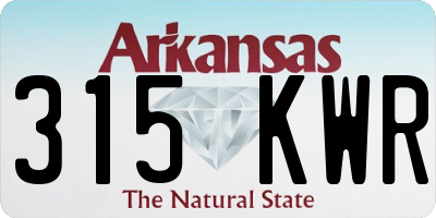 AR license plate 315KWR