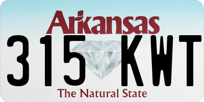 AR license plate 315KWT